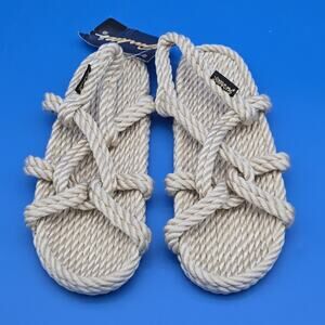 Gurkee’s Barbados Rope Sandals Womens 6 Beige Woven Beach Water Shoes